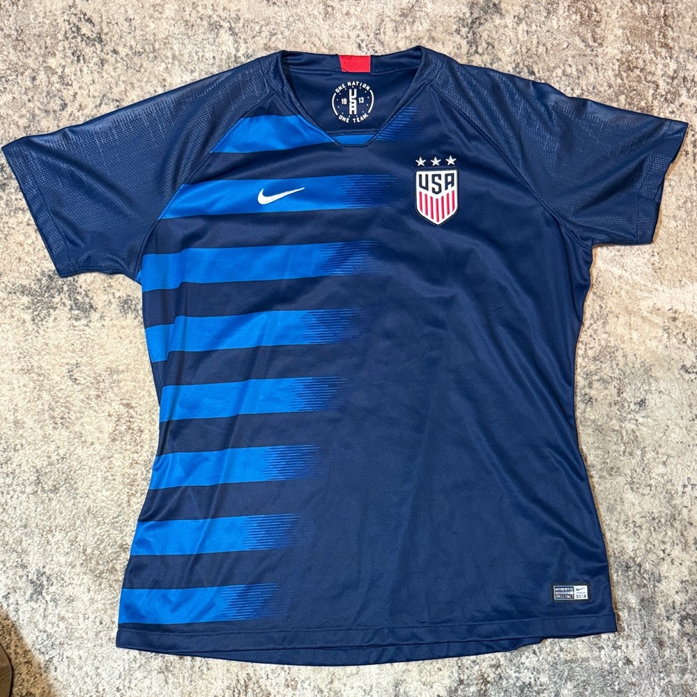 Nike USA Soccer Jersey Navy and Light Blue